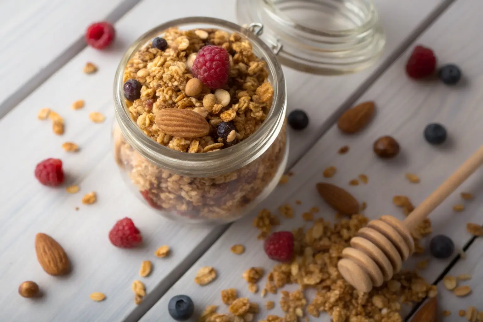 Granola maison healthy en pot en verre