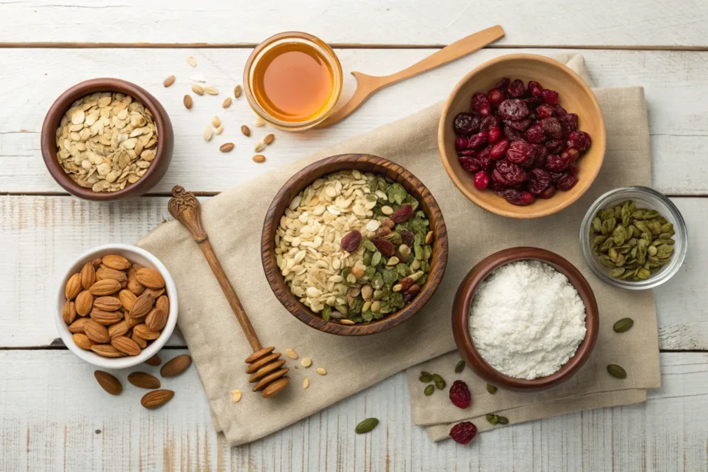 Ingrédients naturels pour Recette granola maison healthy