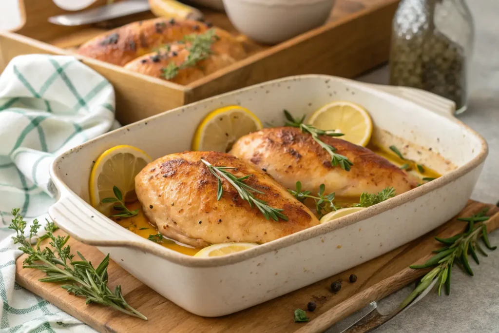 Recette poitrine de poulet au four avec herbes