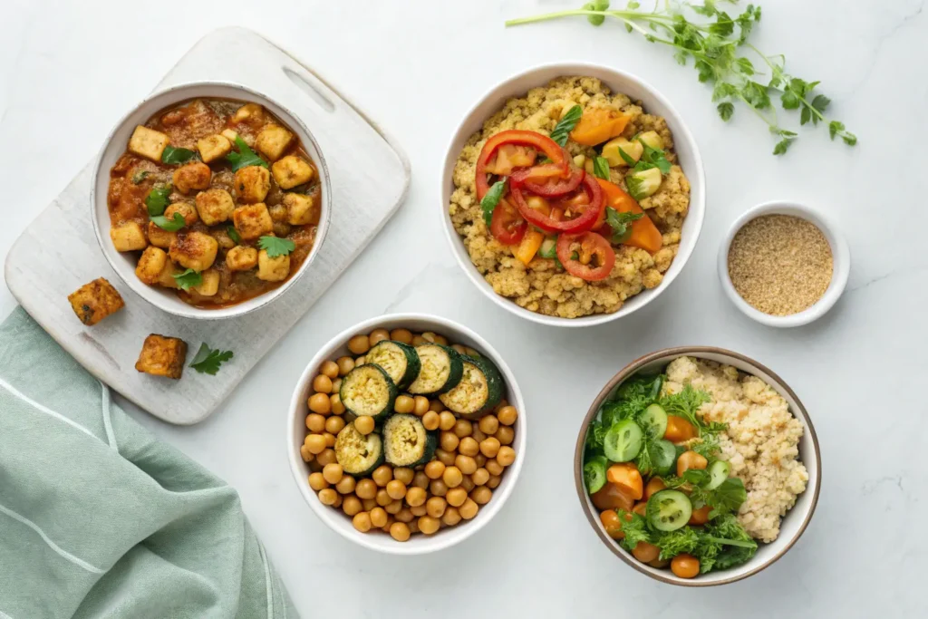 Menu végétarien batch cooking : 5 plats préparés à l’avance