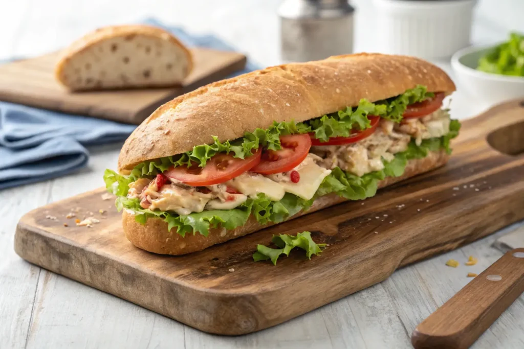 Sandwich maison au creton facile avec laitue et tomate