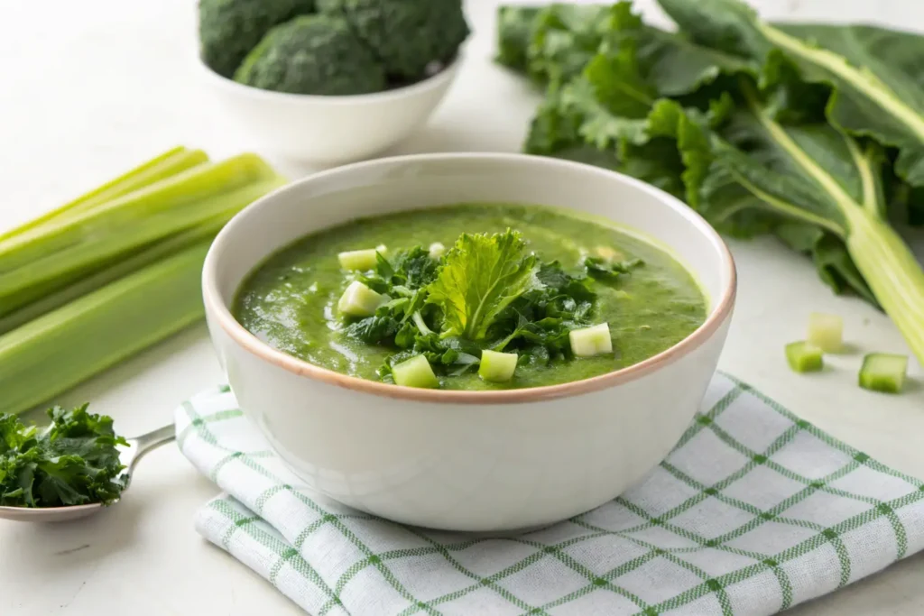 Crème de brocoli saine dans une alimentation équilibrée