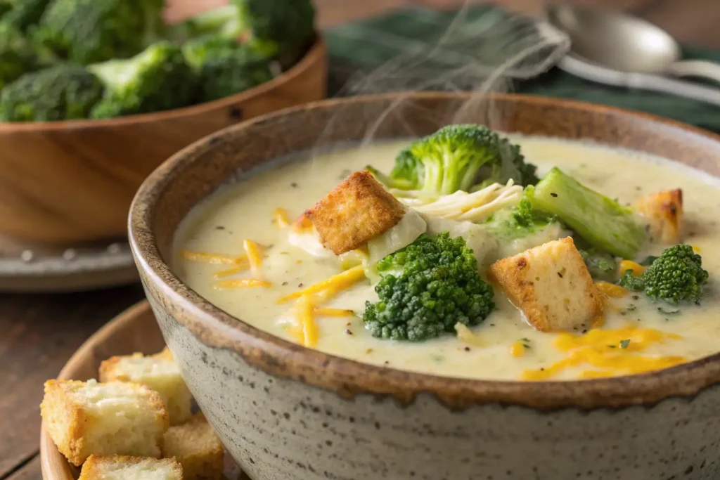 Variante de crème de brocoli au fromage fondu